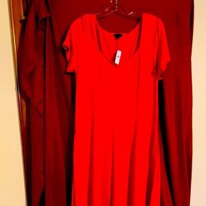 Simple orange dress with tag